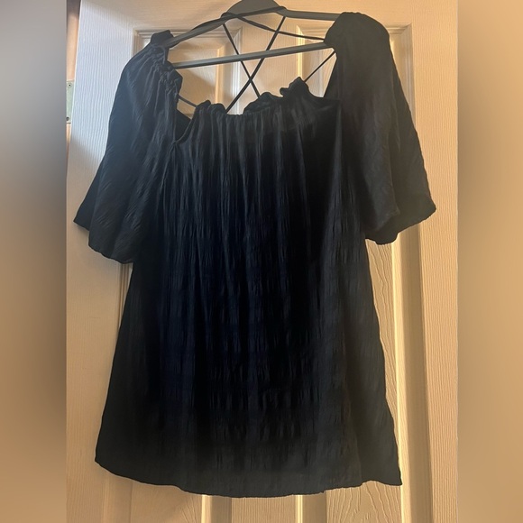 Ted baker off the shoulder shirred relaxed flowy strappy top size 2 revolve chic - Picture 4 of 7